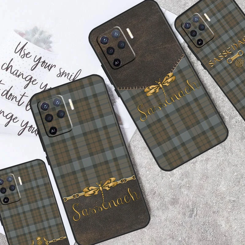 Outlander Tartan Sassenach For OPPO A57S A54S A53S A58 A78 A98 A16 A76 A96 A54 A74 A94 A5 A9 A52 A72 A15 A17 A77 Case