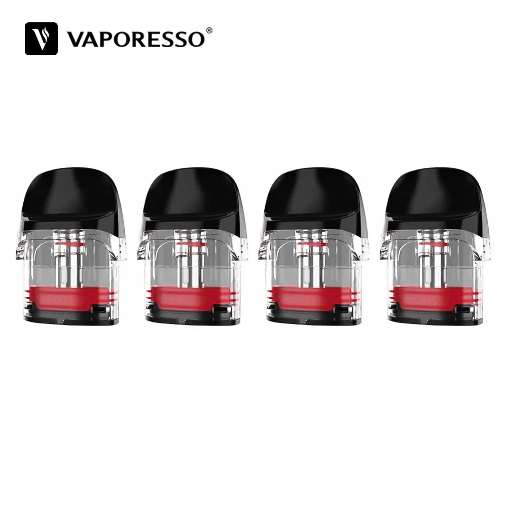 4 unidades/pacote original vaporesso luxe qs pod luxe q 0.8ohm/1.2ohm substituição pod cartucho 2ml 0.6ohm/1.ohm pod para luxe qs kit
