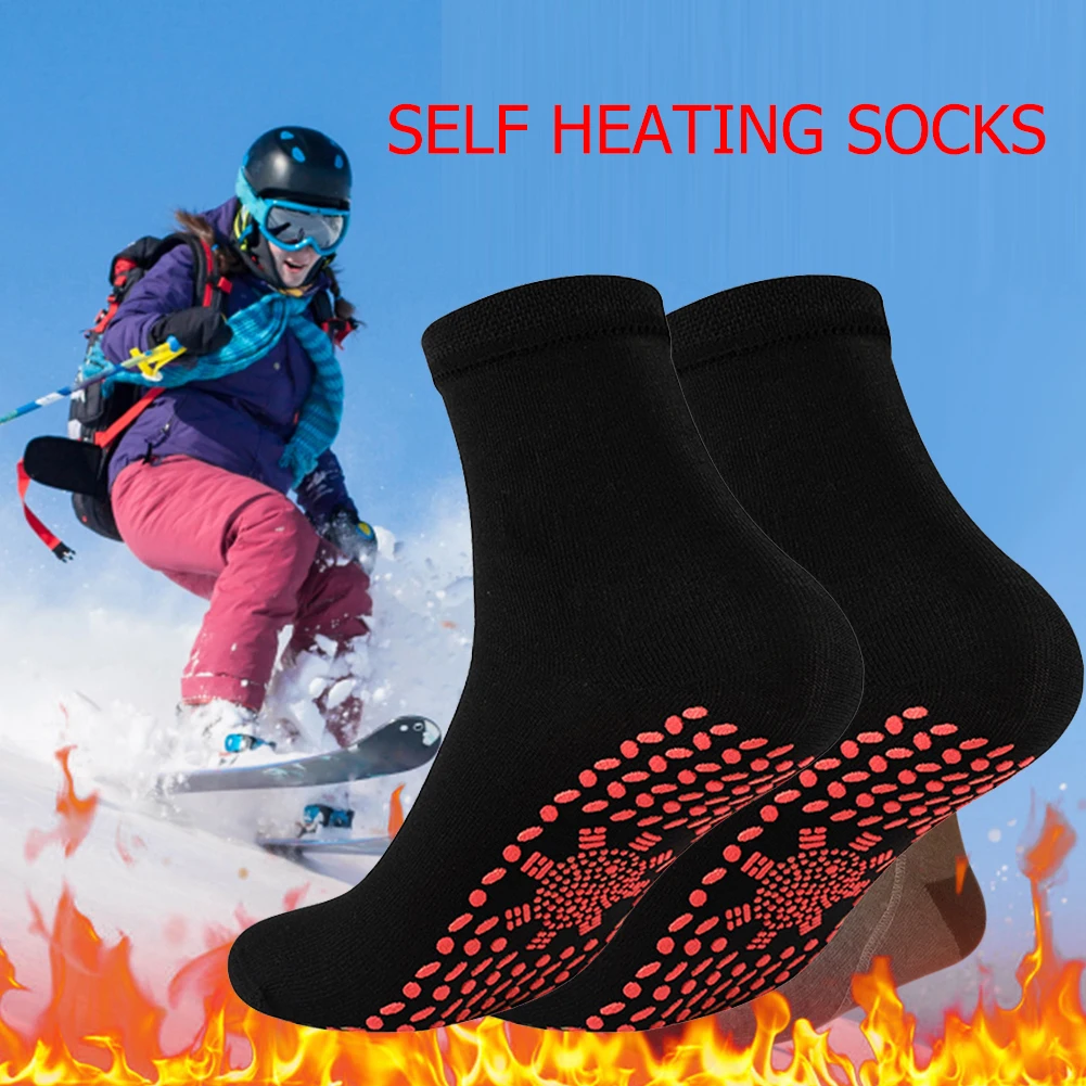 Self-heating Socks Men Women Foot Massage Magnetic Therapy Health Socks Non-slip Dots Relieve Tired Winter Fever Warm Equipment