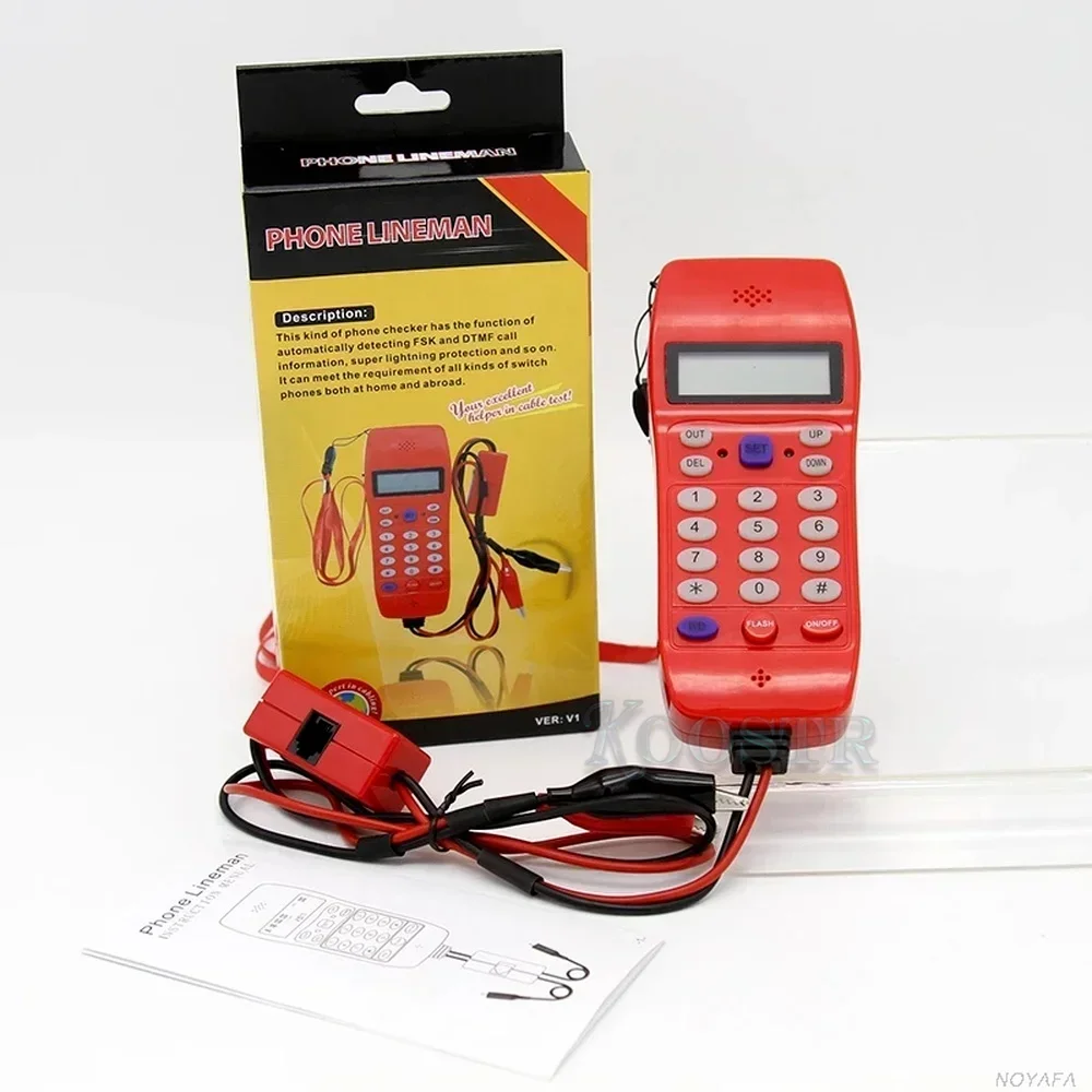 NOYAFA NF-866 Telecom Check Telephone Line Check Survey Line Tester Alligator Clip Telephone Tester