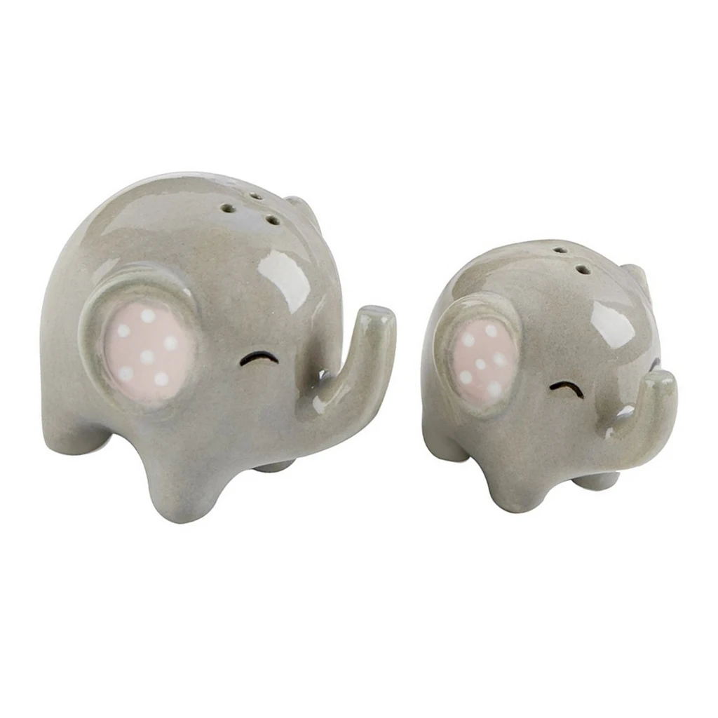 Ceramic Elephant Salt And Pepper Shaker Cartoon Spice Container Wedding Party Favor Tabletop Animal Decoration Spice Jar