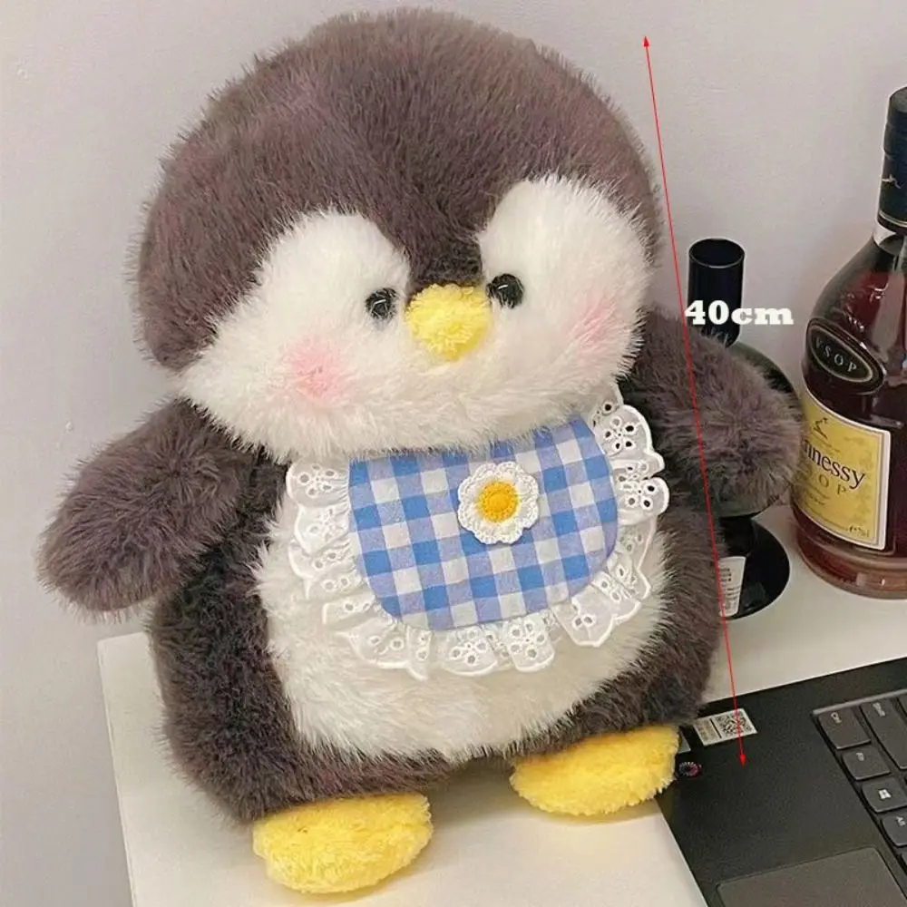 Juguete de pingüino bonito de peluche Kawaii, muñeco de peluche suave de 40CM, regalo para niños, muñeco de peluche esponjoso