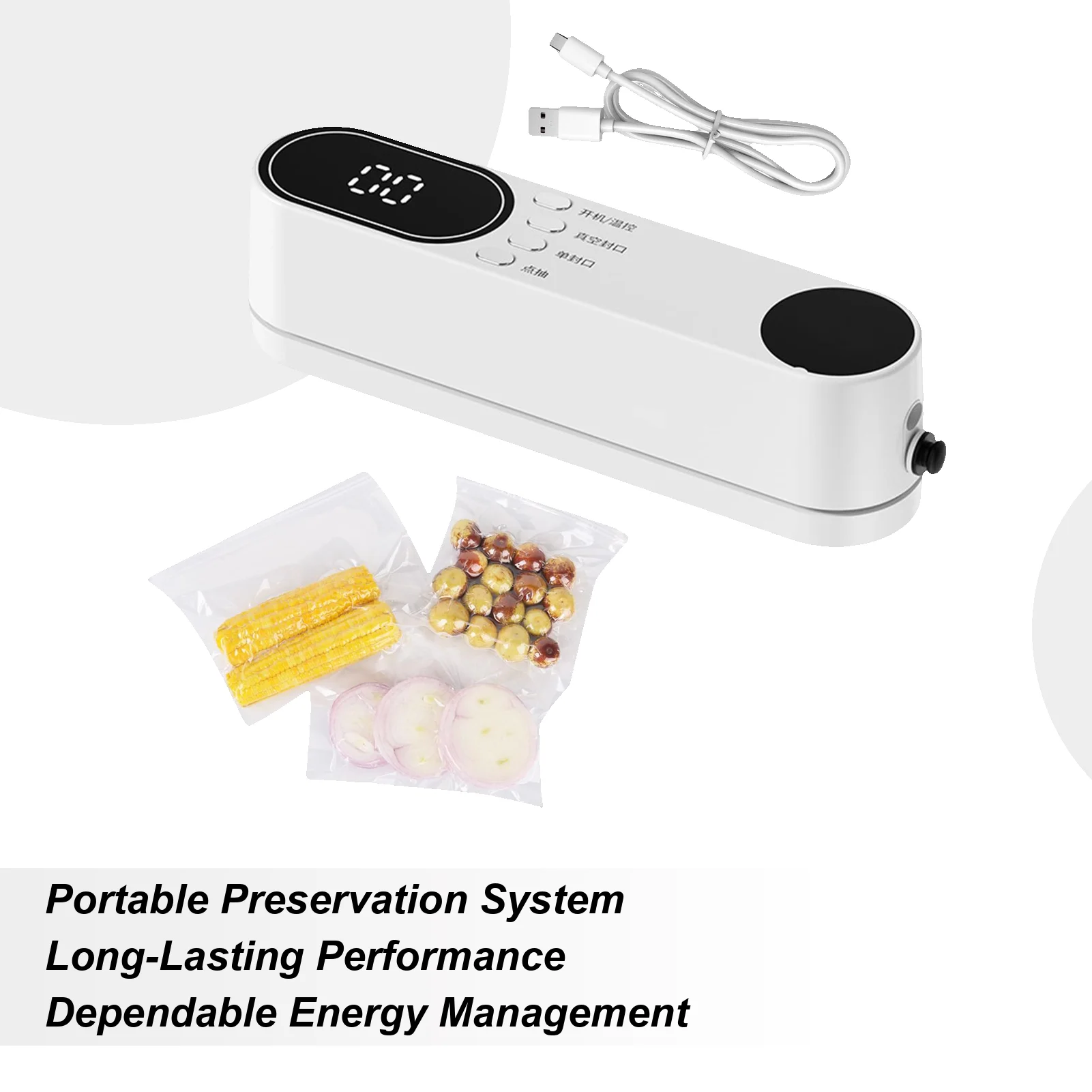 

Mini Vacuum Sealer Machine Cordless Food Bag Packaging Tool Powerful Vacuum Sealer Machine For Home Dormitory Hotel Apartment