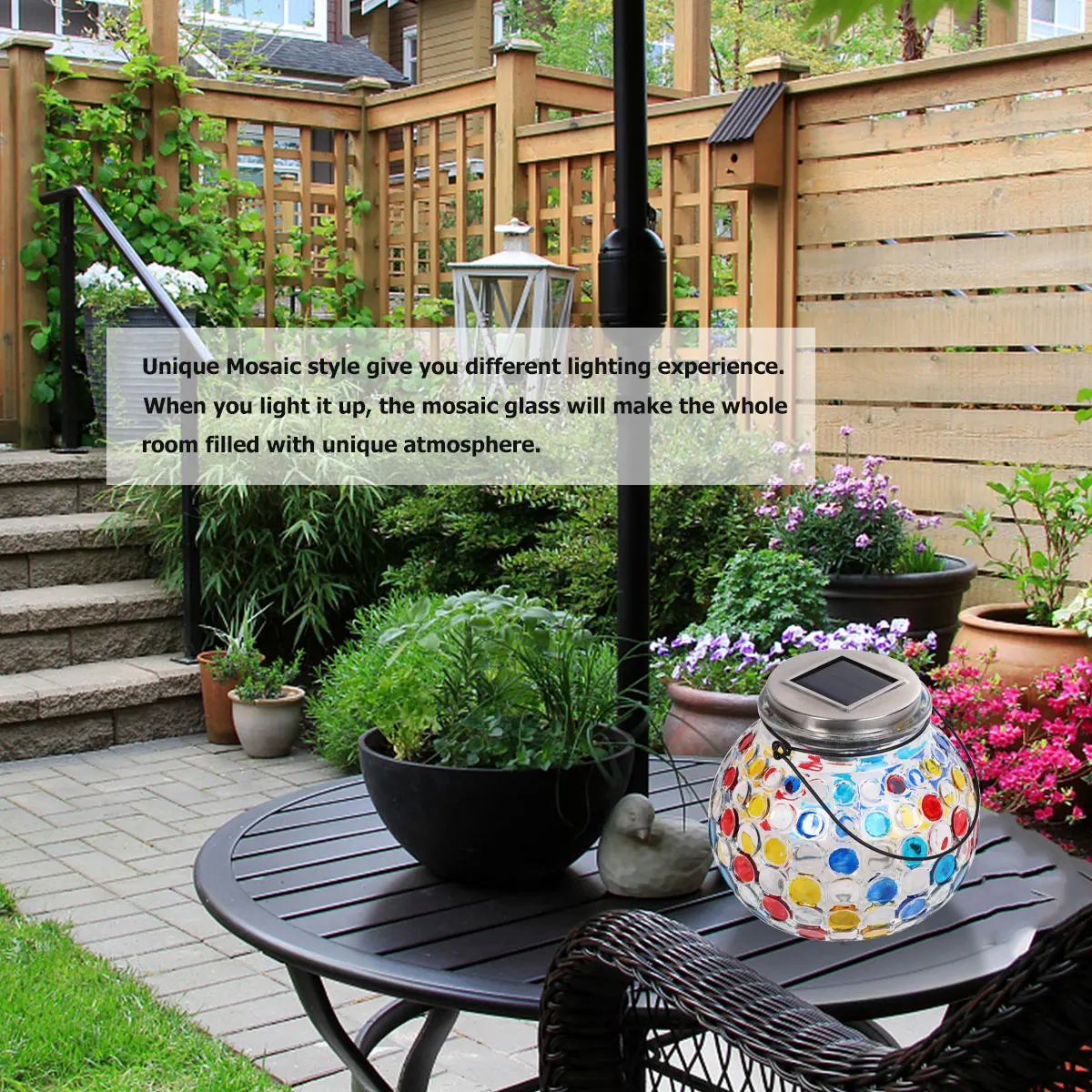 

Peacock Lamp Solar Mosaic Glass LED Lights for Garden Bedroom Party Celebration Unique Design Durable Elegant Outdoor Lighting