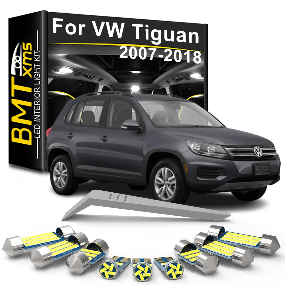 

BMTxms 13PCS Canbus LED Interior Light For Volkswagen VW Tiguan 5N 2007-2009 2010 2012 2013 2014 2015 2016 2017 2018 Accessories