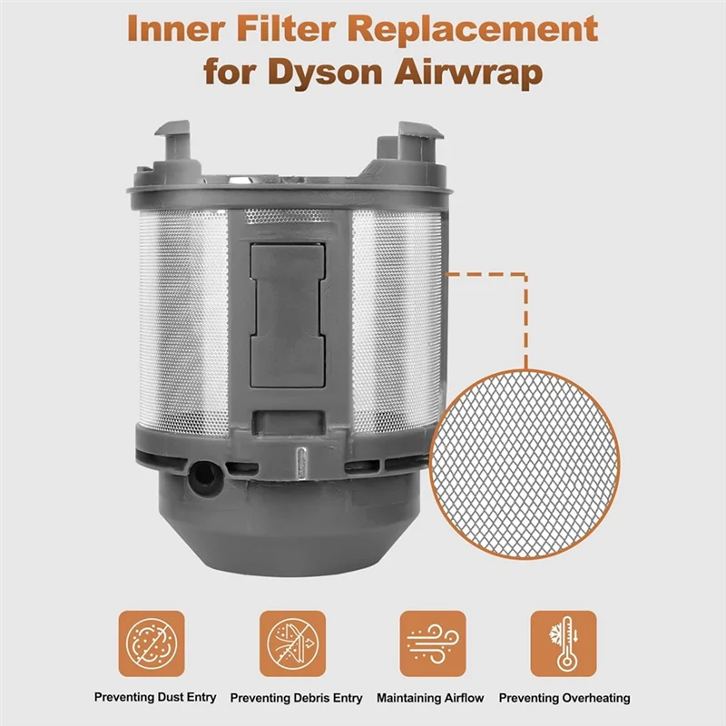 Innenfilter Ersatz für Dyson Airwrap HS01 HS05 Modelle Lockenstab Innenfilter Haarstyler Filter AA83X