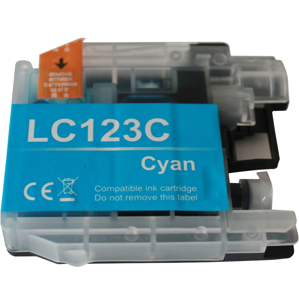 4pcs Compatible LC121 LC 123 LC123 ink cartridge For Brother DCP-J552DW/DCP-J752DW/MFC-J470DW/MFC-J650DW Inkjet Printer