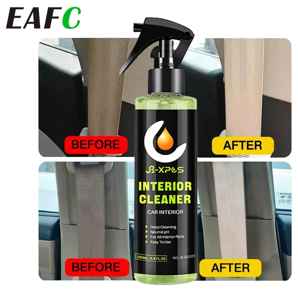 EAFC Car Foam Cleaner Neutral PH for Leather Woven Fabric Seat  50ML /100ML/200MLDecontamination Car Interior Cleaner Spray Tool