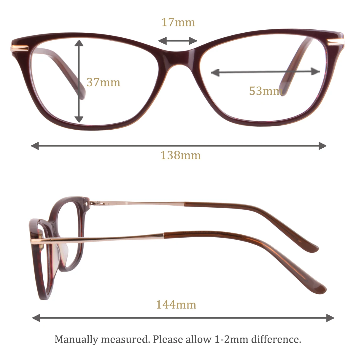 smart multifocal progressive glasses women acetate metal frame multifocal glasses near and far blue light prescription glasses