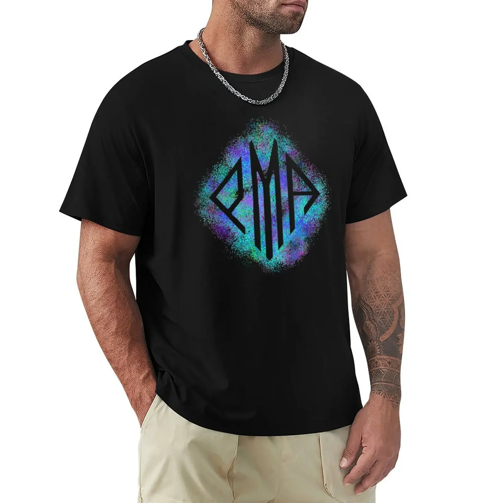 PMA Colorful Paint Splatter Design T-Shirt quick-drying rapper graphic tees workout shirts for men