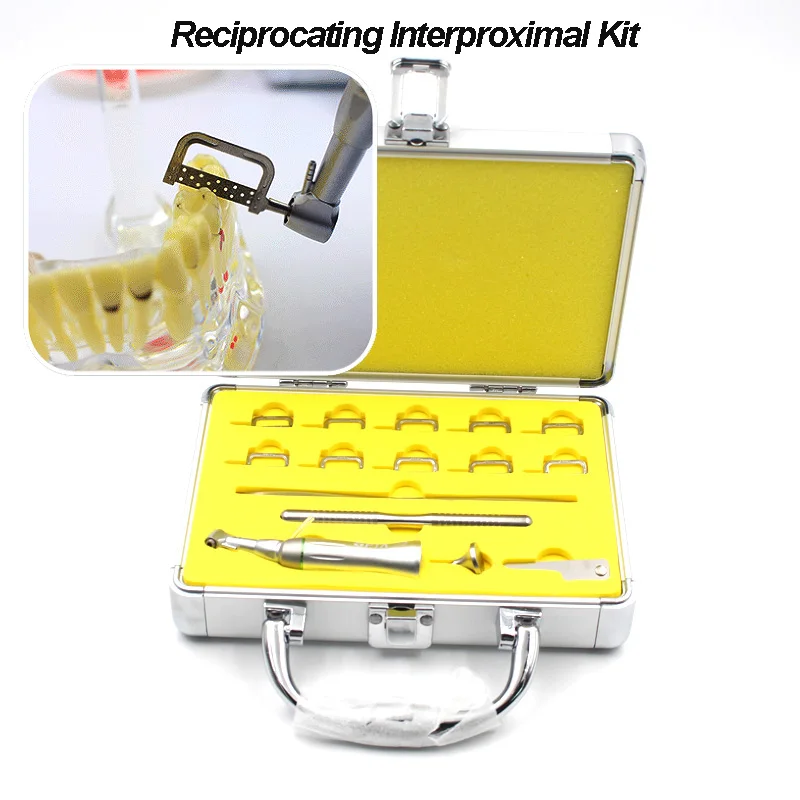 Dental 4:1 Reciprocating Interproximal Strip Against Contra Angle Handpiece Orthodontic Treatment Enamel Gauge Measure Teeth Low