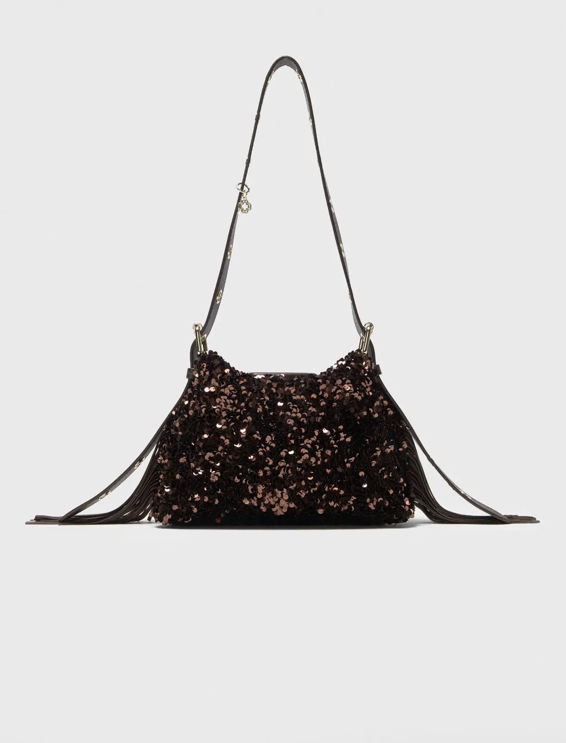 Glitzernde Pailletten-Handtasche für Damen, luxuriöse Designer-Umhängetasche mit Quaste, modische Umhängetasche für Damen, elegant – Detail 2