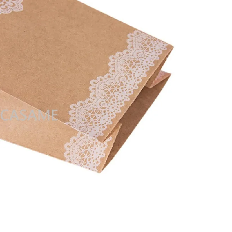 10 pcs  Kraft Paper Bags Treat Bags Mini Paper Bags Small Flat Favor Bag Silverware Bags Party Favor Bag Envelopes Merchandise