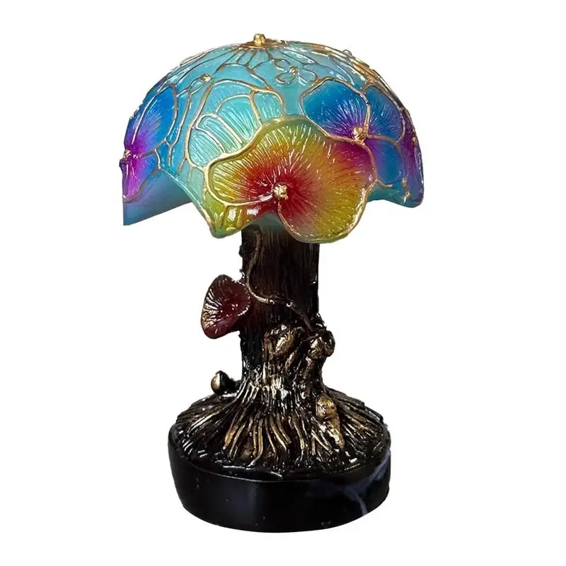 

Mushroom Table Lamp Dreamy Colorful Mushroom LED Lamp Bedside Lamp Bohemian Resin Plant Series Night Light Home Statue For