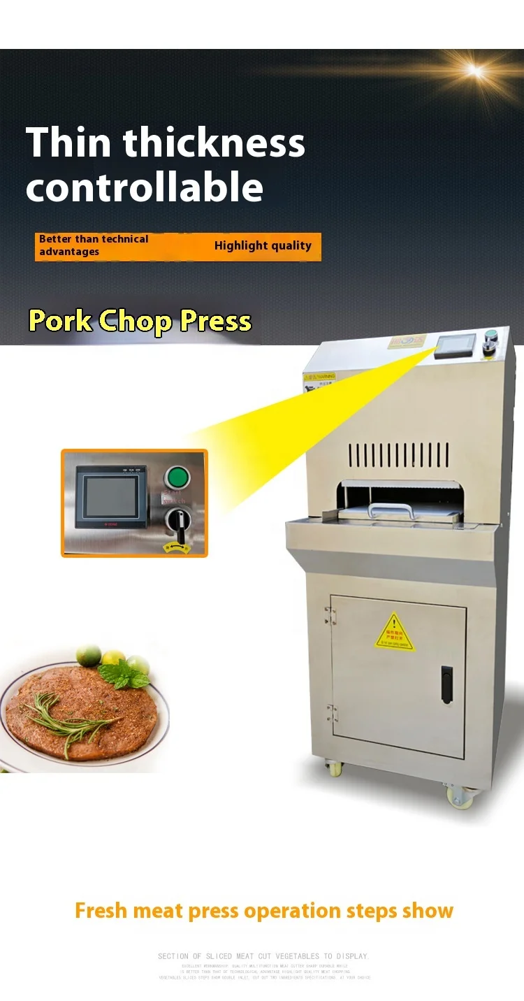 Mesin Pengiris Daging Segar Otomatis Komersial Industri Besar Untuk Restoran, Mesin Penipis dan Pengiris Daging Segar