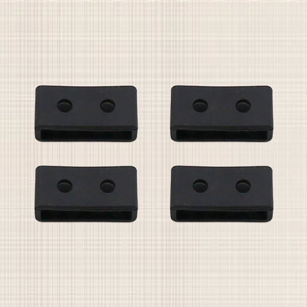 

4 Pcs Replacement Fastener Ring Watch Strap Band Silicone Loop Accessories Black