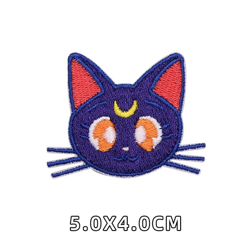 8-teiliges Set Sailor Moon Cartoon Anime Selbstklebende Gestickte Aufnäher Ohne Nähen Kleidungsreparatur-Dekoration für Handyhüllen & Taschen – Detail 6