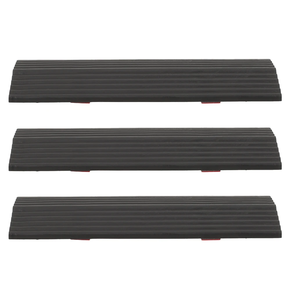 

3Pcs Robot Vacuum Cleaning Threshold Ramp Indoor Portable Rubber Door Ramp for Wheelchair Skateboard Suitcase