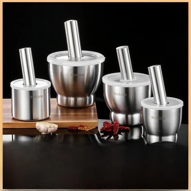 Prensa de Ajo Manual de Acero Inoxidable 304, Utensilio de Cocina Tradicional para Moler Medicamentos y Pelar Ajos