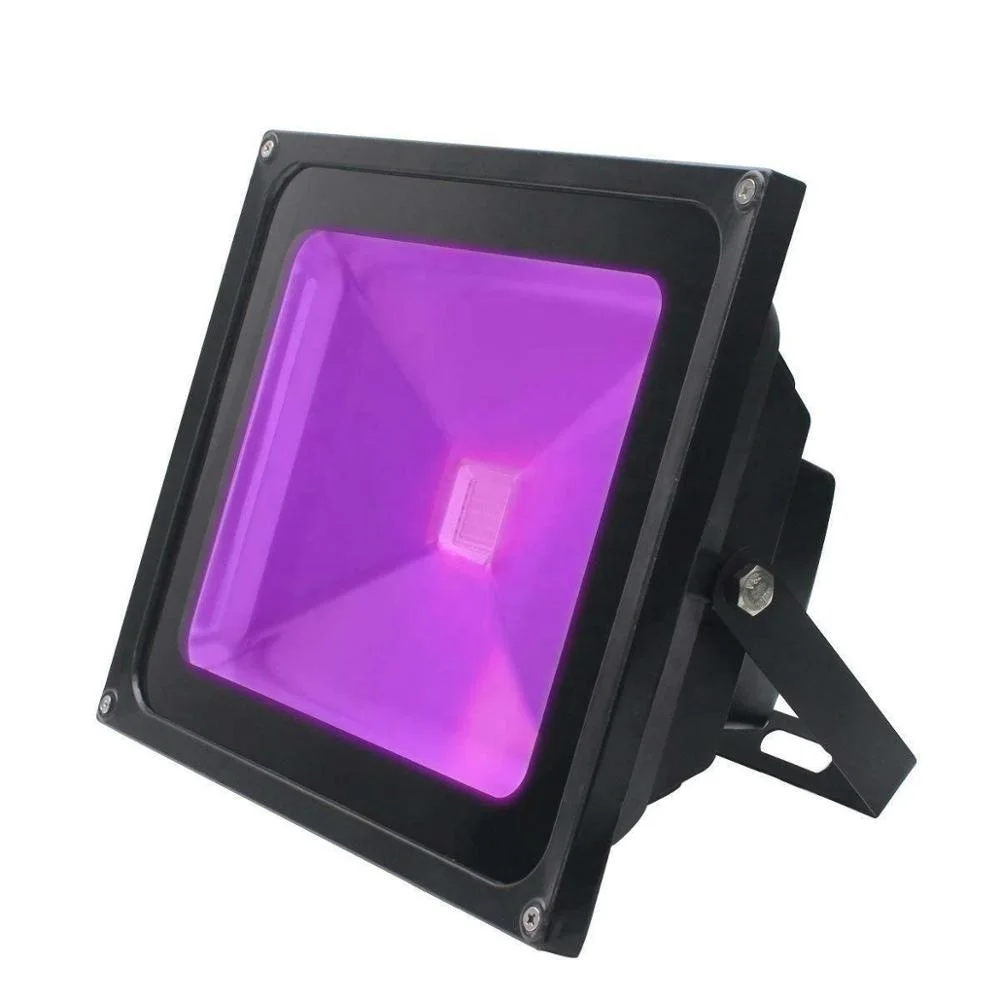 

100W LED UV Black Light Flood Light with Plug 395nm Glow In The Dark for Halloween Grow Party Aquarium Fluorescent Poster Stage