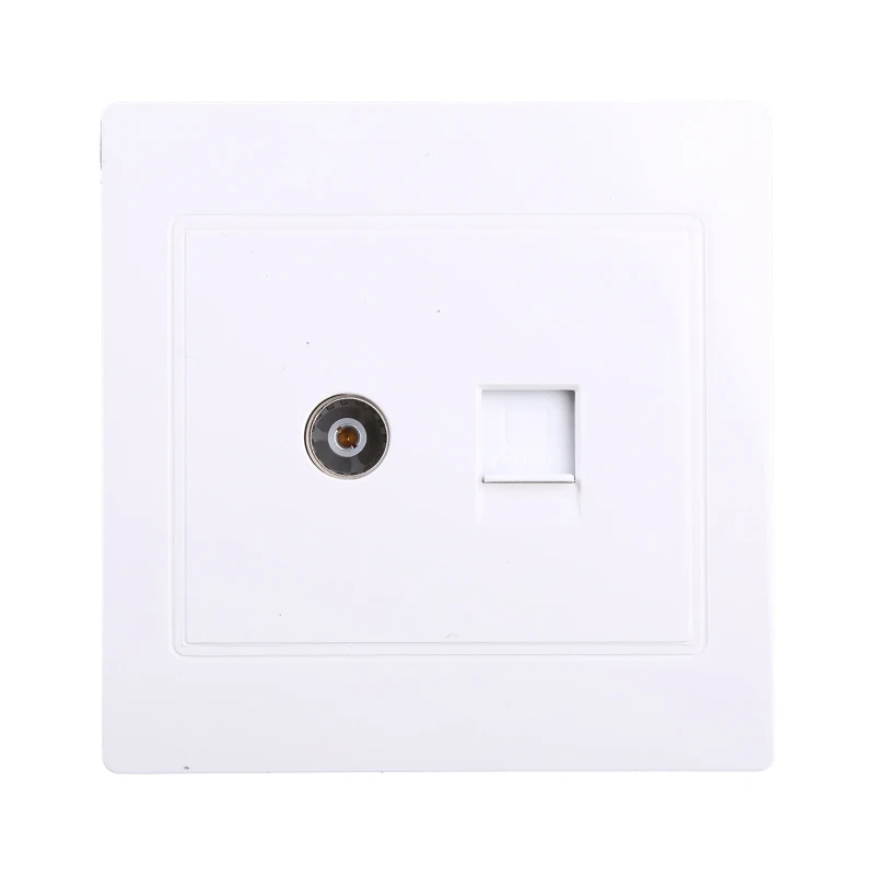 Bộ điều hợp mạng RJ45 + Ăng-ten Đồng trục Đầu ra gắn trên tường Ổ cắm trên tấm mặt