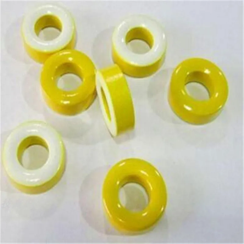 T200-26  Yellow white 51*32*14mm Carbonyl Iron Powder Iron Core High Frequency  Permeability Radio Frequency Magnetic Cores