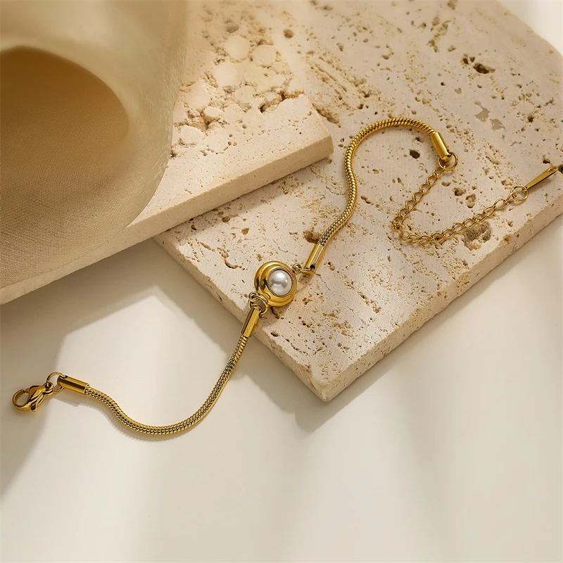 Ins Style Fashion Simple Geometric Stainless Steel Bracelet Women Personalized Exquisite Jewelry Bracelet Accessories Wholesale
