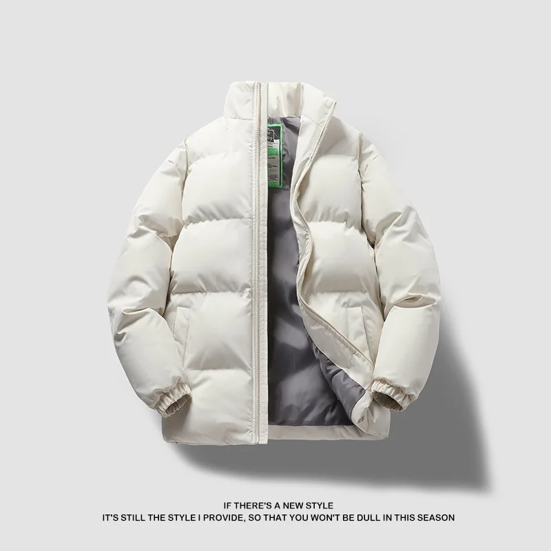 

Новое толстое и удобное мужское повседневное пальто с модными длинными рукавами с высоким воротником и хлопчатобумажной тканью, обеспечивающее тепло и комфорт.