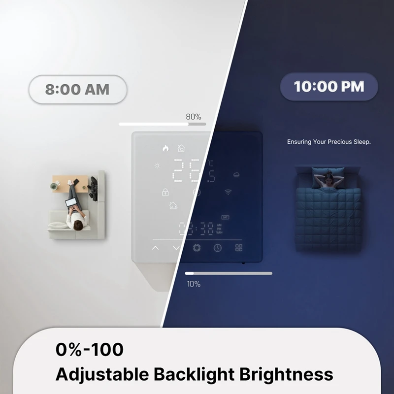 Tuya Wifi Matter Thermostat Water Floor Heating Temperature Controller Switch Support APP Remote Control Voice Control B