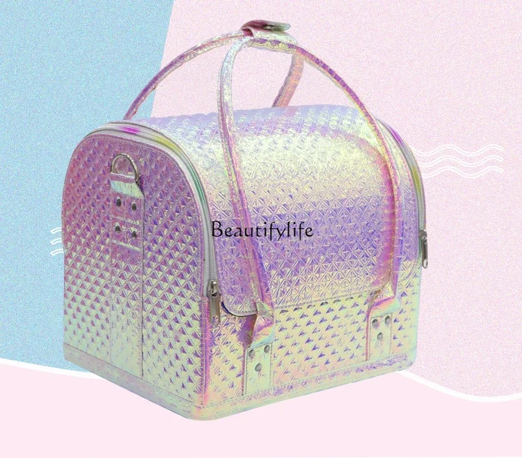 

Multifunctional portable cosmetic case, manicure mobile pu cosmetic bag