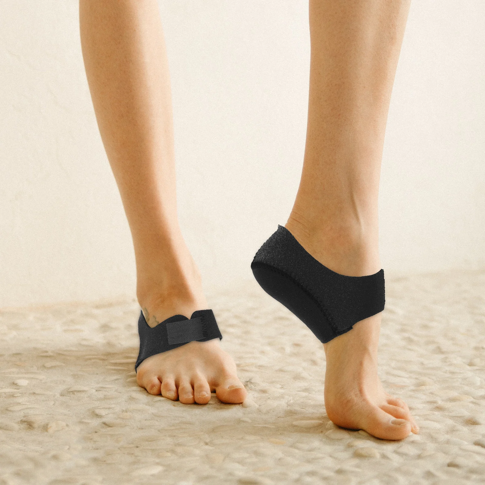

Silicone Heel Protectors Black S Size Anti Slip Reusable Washable Reduction Foot Care Tools Heel Cups Covers