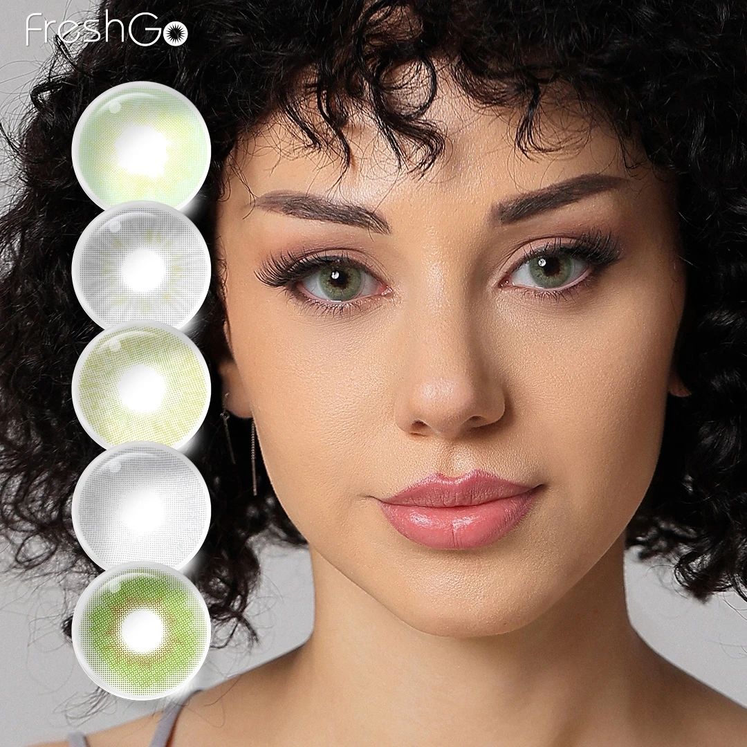 

New Arrivals FreshGo Color Contact Lenses Natural Contact Colored Lenses For Eyes Fashion Green Lenses Gray Beautiful Pupils