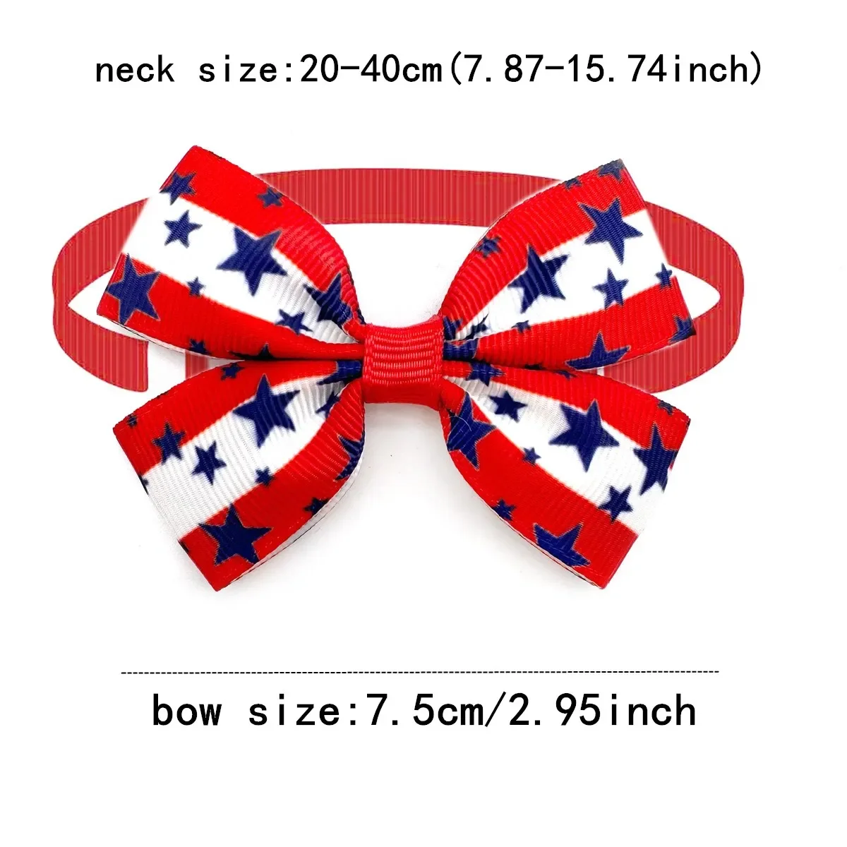 New Style The 4th of July American Independence Day Holiday Pet Dog Cat Bow Ties Adjustable Dog Collar Pet Grooming Supplies