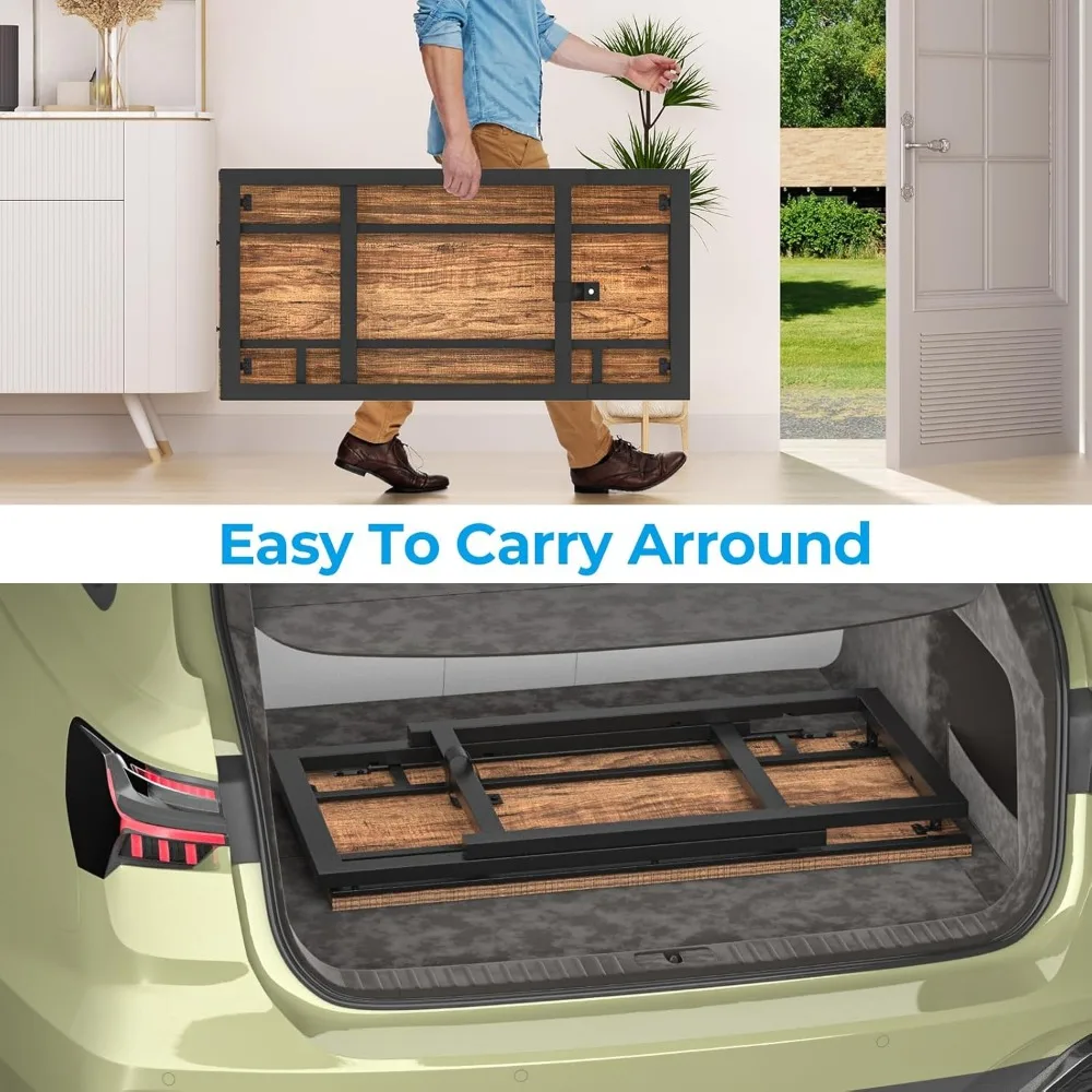 Escritorio plegable compacto para espacios pequeños: no requiere montaje, escritorio de oficina en casa que ahorra espacio de 35,4, mesa de ordenador portátil