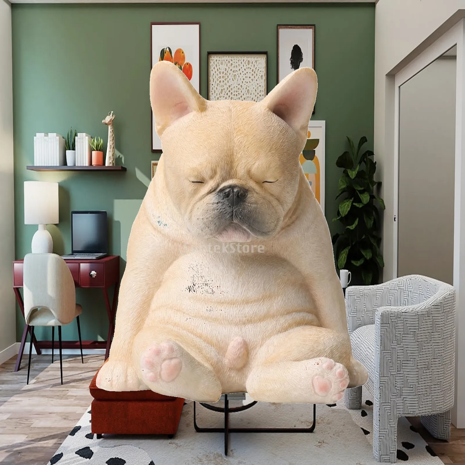 Seated Animal Figurine Bookend Playful Animal-Shaped Bookend Freestanding Decorative Desktop Ornament Cute Book Holder Whimsical