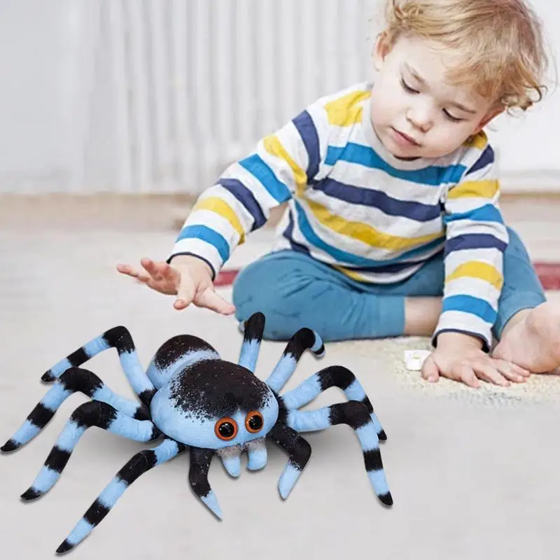 ตุ๊กตาแมงมุมตุ๊กตา 11 นิ้วตุ๊กตาสัตว์แมงมุมตุ๊กตา Furry Spider Pranks Spoof Stuff ของเล่น Playtime Plush ของเล่นตกแต่งบ้านสําหรับ