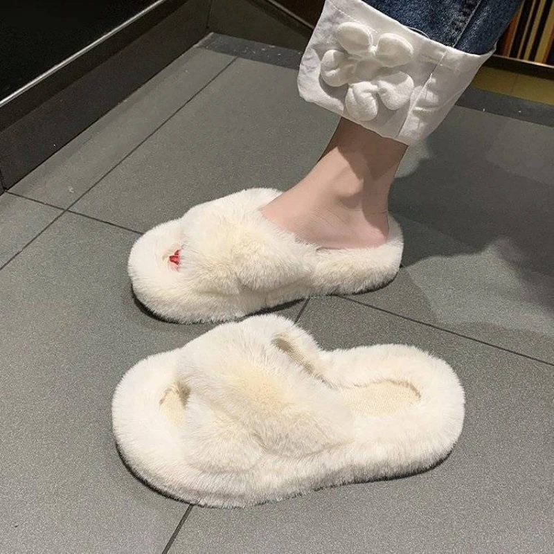  شباشب نسائية قطيفة بنعل سميك لخريف 2025 جديدة مقاس كبير مبطنة بالقطن أحذية مريحة للمكتب والمنزل والخارج والداخلية #1