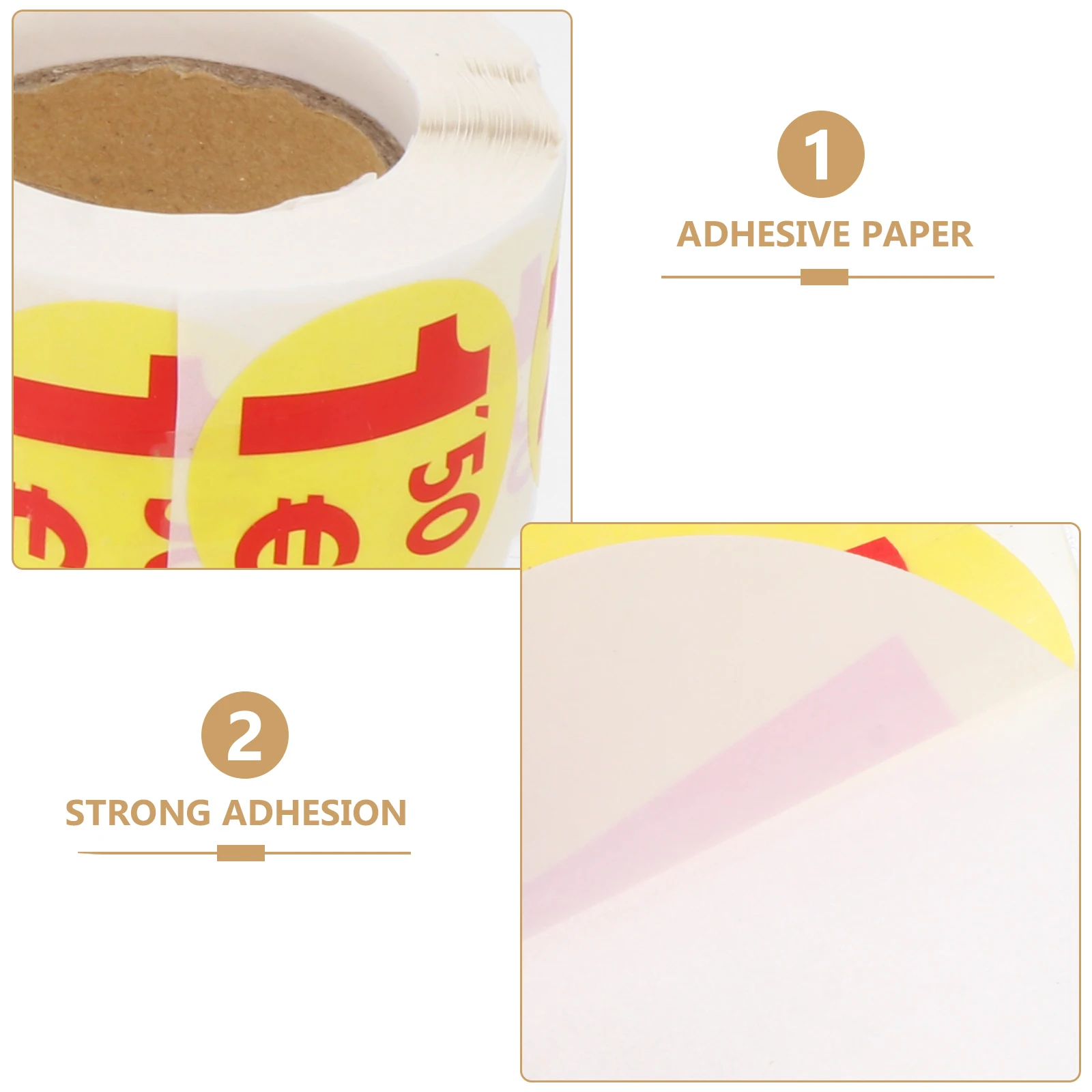 1500pcs Price Tag Sticker Round Adhesive Labels for Garage Sale Reusable Self Adhesive Decals Stylish Folder File Bag