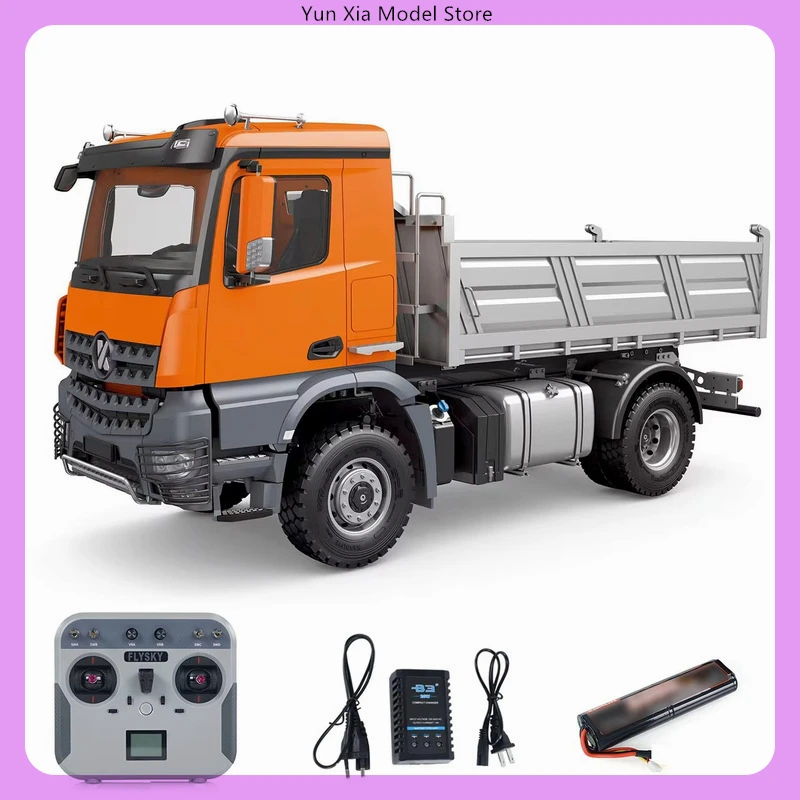 

KABOLITE 5701 1/14 Scale RC Dump Truck 4x4 Remote Control Dumper Car RC Tipper Sound Light Light Sound 2-speed Toys Model gifts