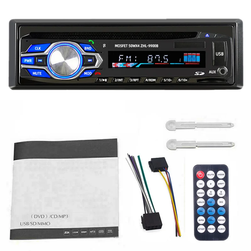 Stereo Car Handfree Autoradio BT Audio Radio 5014 Car-styling Wireless Remote Control 1 Din 12V Car DVD CD Player Vehicle MP3