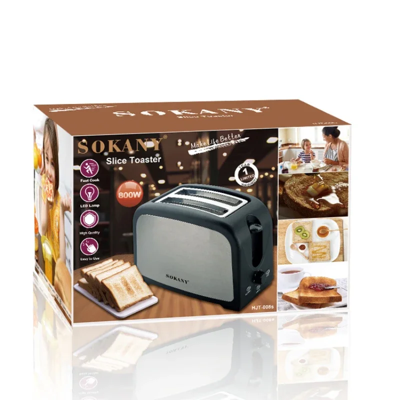 Houselin Toaster 2 Slice Toaster Retro with 6 Bread Shade Settings, Bagel, Defrost Function