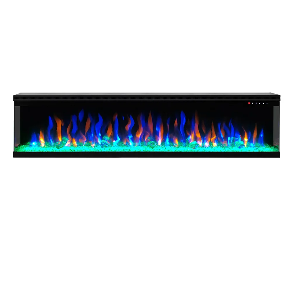 Airo Custom Factory Direct Three Side Flame View Design Led Electric Flame Fireplace Heater for Home
