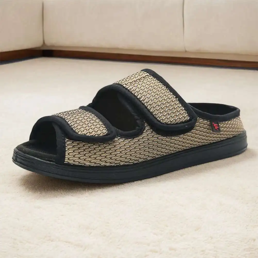  Men's Women's Shoes Extra Wide Diabetic Slippers for Swollen Feet Adjustable for Indoors Outdoors﻿