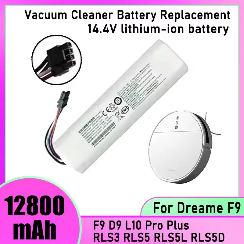 14.4V Replacement Battery P2008-4S2P-MMBK P2150-4S2P-XWDLS For Xiaomi Mijia Vacuum Cleaner 1T Dreame S10 D9 F9 L10Pro L10Plus