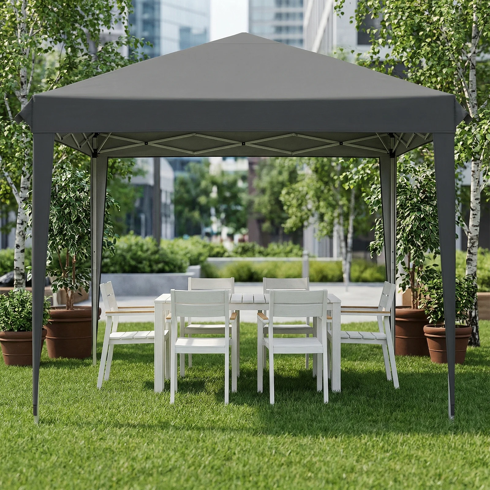 Pavillons 3x3m, wasserabweisend, stabil, Pop-Up-Faltpavillon, UV-Schutz, faltbares Partyzelt, Gartenpavillon zum Campen
