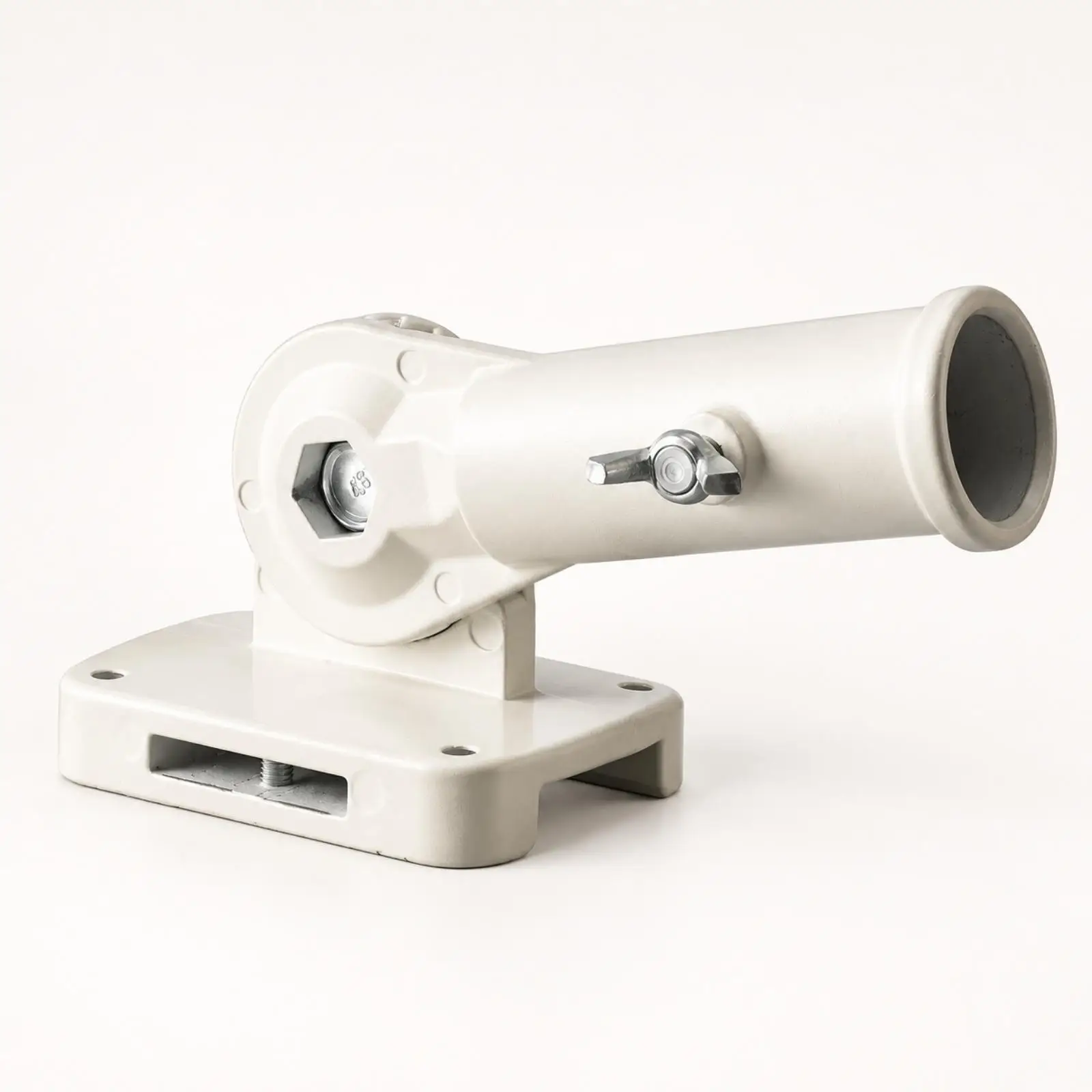Aluminum Alloy Outdoor Flag Support Base for Wall Post Mount with Rotating Angle Bracket