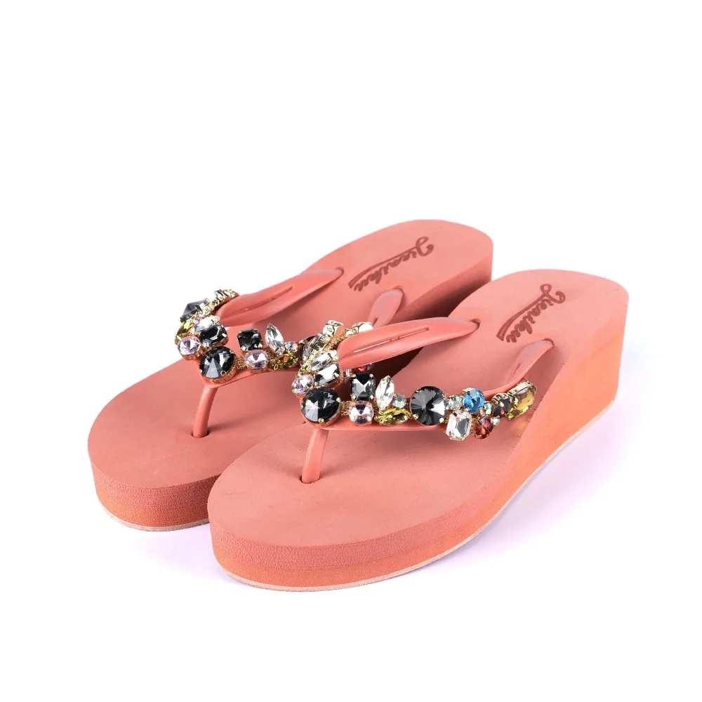 Pantofole da donna estate fuori nuove infradito con strass donne che indossano sandali da spiaggia alla moda con paillettes Chanclas Mujer pantuflas