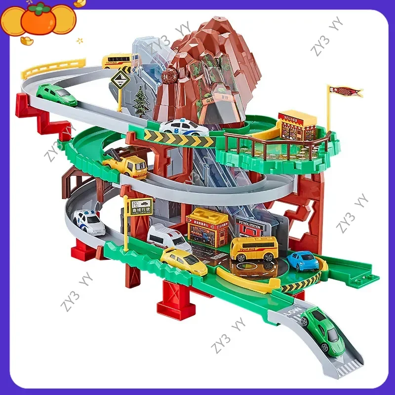 

Игровой набор «Машиночки: Динозавр и горная дорога» с парковкой, автозаправкой и магазином, развивающий, для мальчиков 3-6 лет