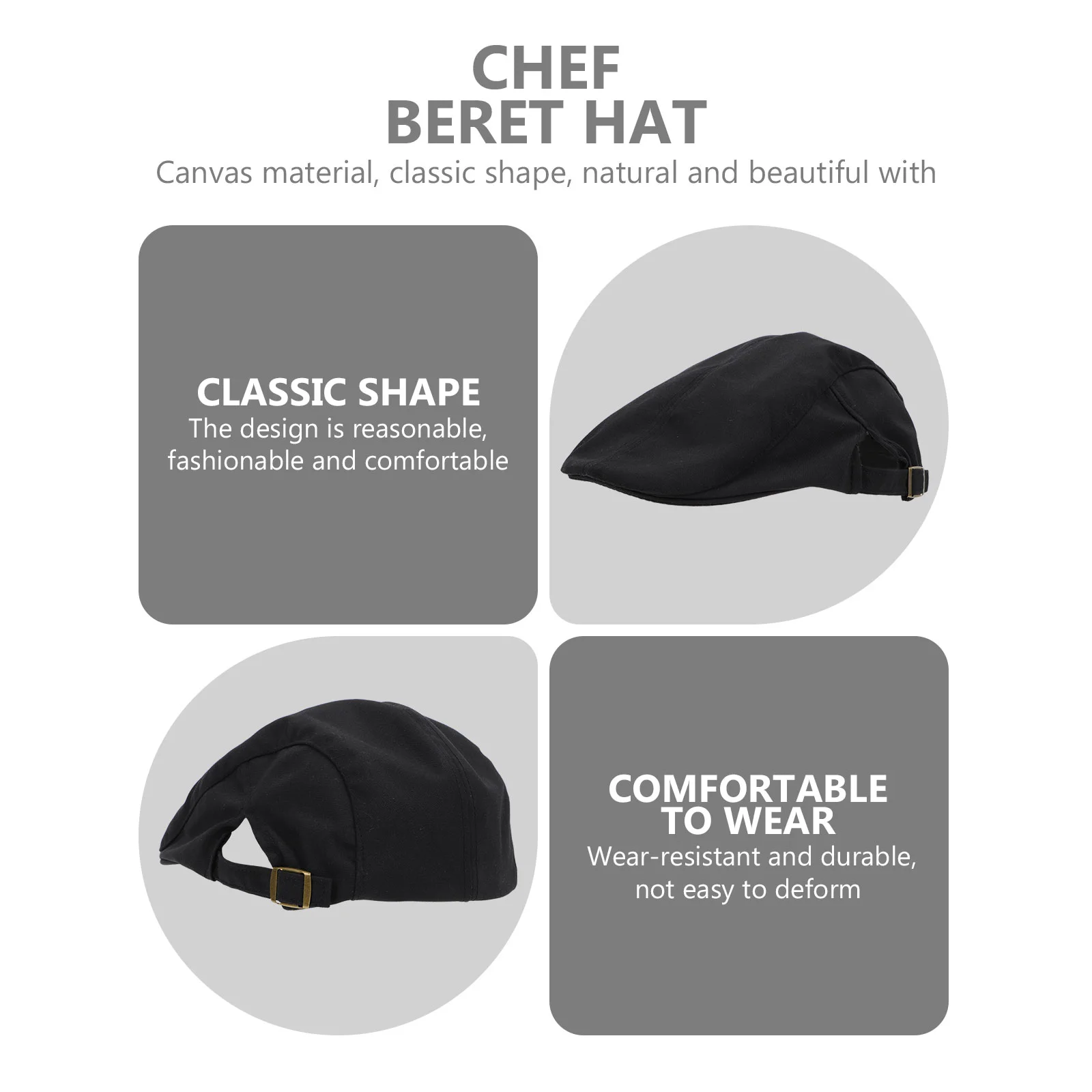 Boina de Chef, sombrero de Catering, sombreros de camarero, cocina, cocinero masculino, uniforme, gorras de restaurante