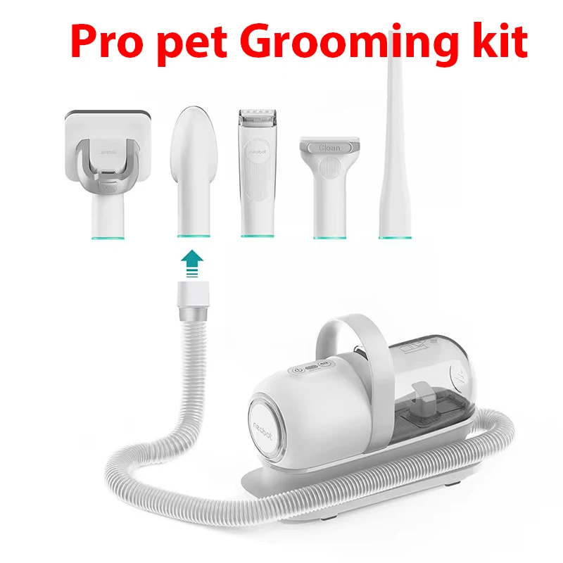 

Pet Grooming Vacuum Kit Dog Grooming Clippers 5 in 1 Pet Hair 2.3L Remover Low Noise Tech Maquina De Cortar Pelo Para Mascotas